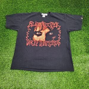 Vintage Y2K Alice Cooper Dirty Diamonds Tour Shirt 2XL